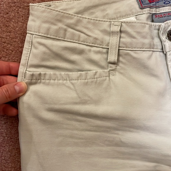 Vintage Silver Jeans Flare Leg Low Rise Khakis EUC - Picture 2 of 12